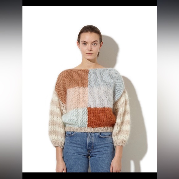 NEW Maiami Big Checked Sweater - Picture 2 of 5